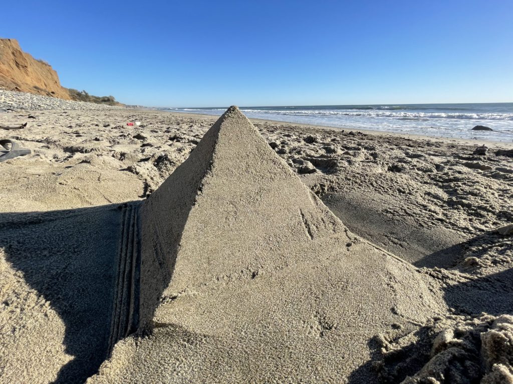 San Onofre Bluffs Campground - Pyramid Sand Sculpture