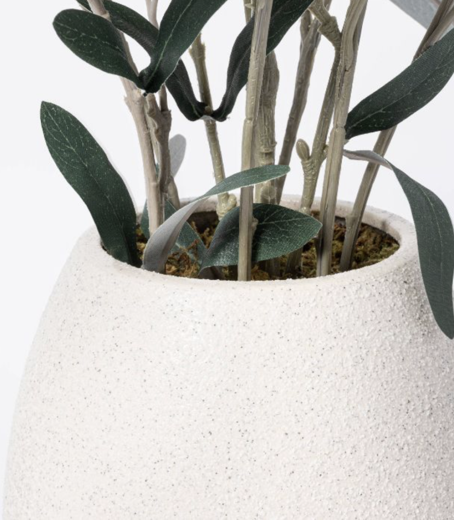 Studio McGee 30" x 24" Artificial Olive Plant Arrangement in Pot - closeup