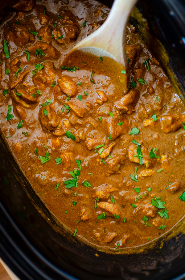 Butter Chicken Curry recipe made in a Crockpot