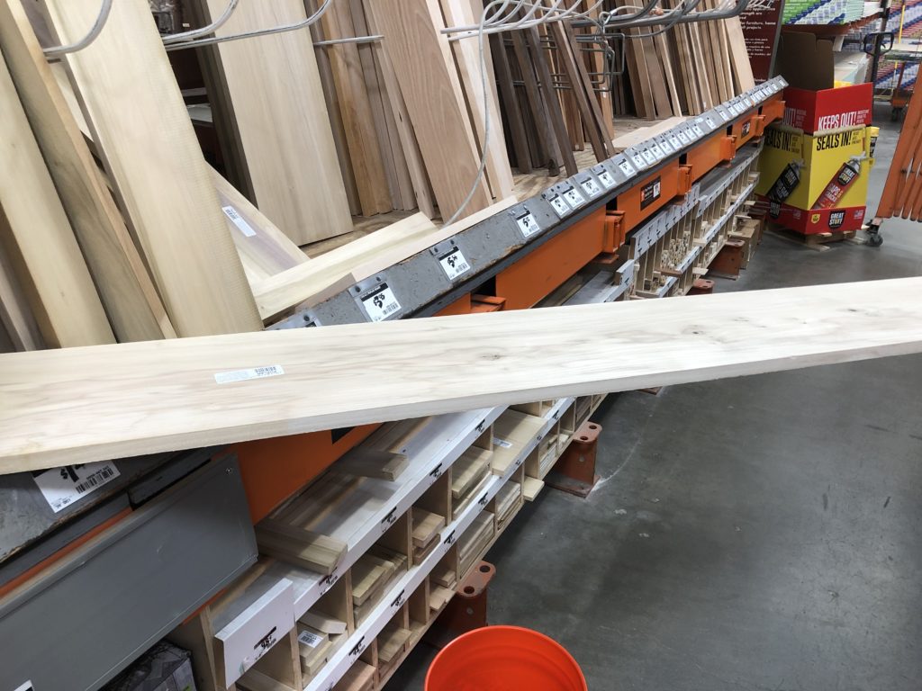 Beautiful Poplar Boards at Home Depot.